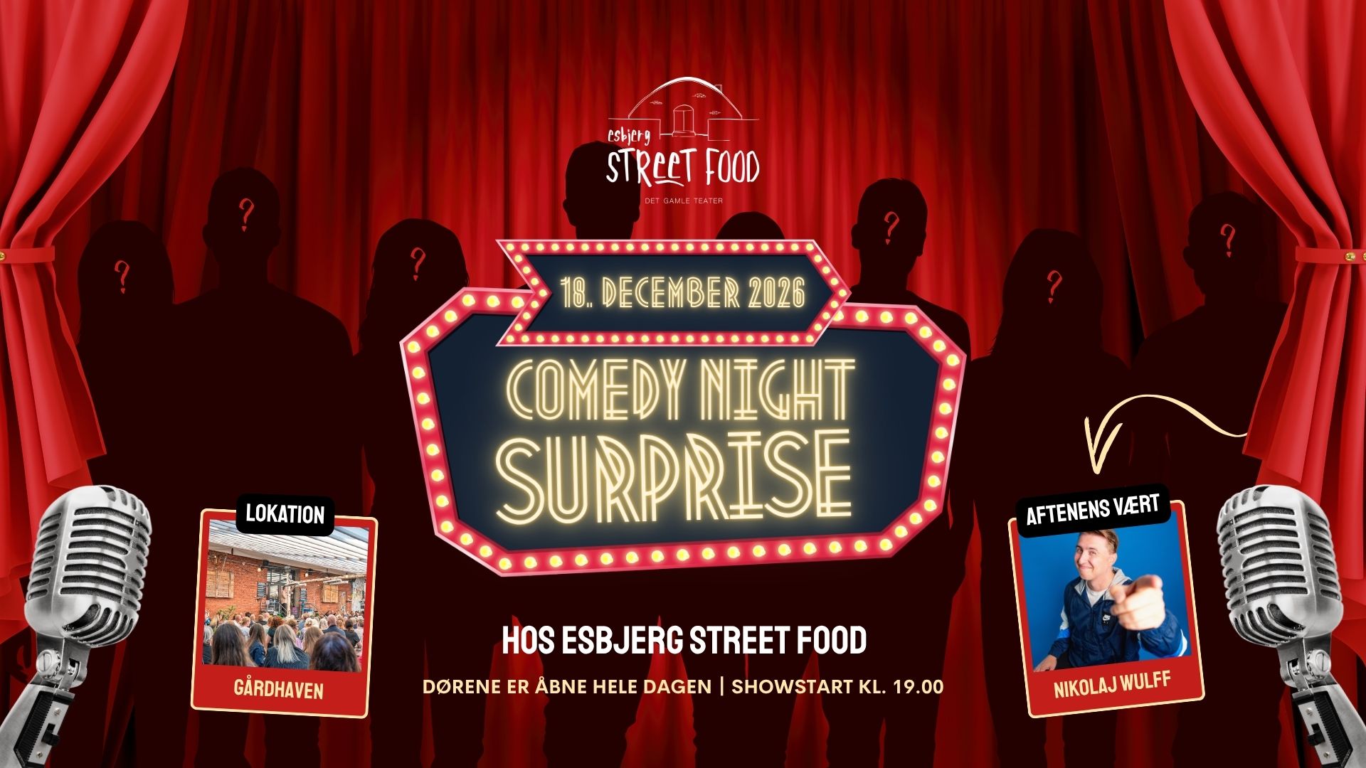 comedy night surprise esbjerg street food
